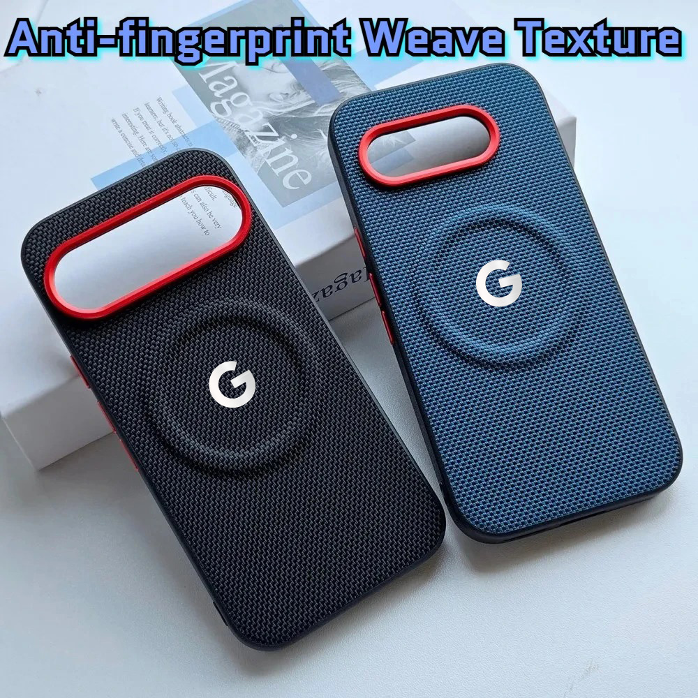 Google Pixel 9 - Luxury PU Weave Leather Texture Magnetic
