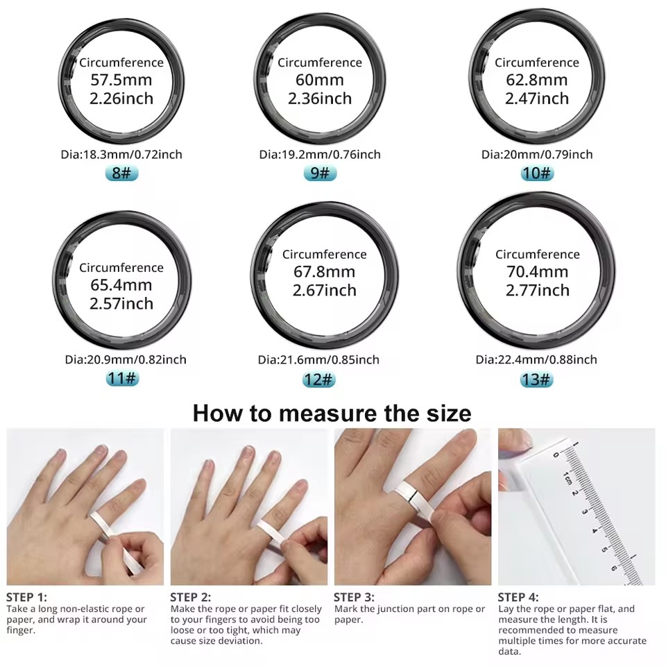 R09 Smart Ring Men Women with  - Temperature Ring Skin review and price